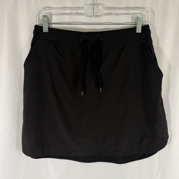 Slazenger Golf Skort Women's Medium Black Pull On Drawstring Pockets Lined - Picture 1 of 9